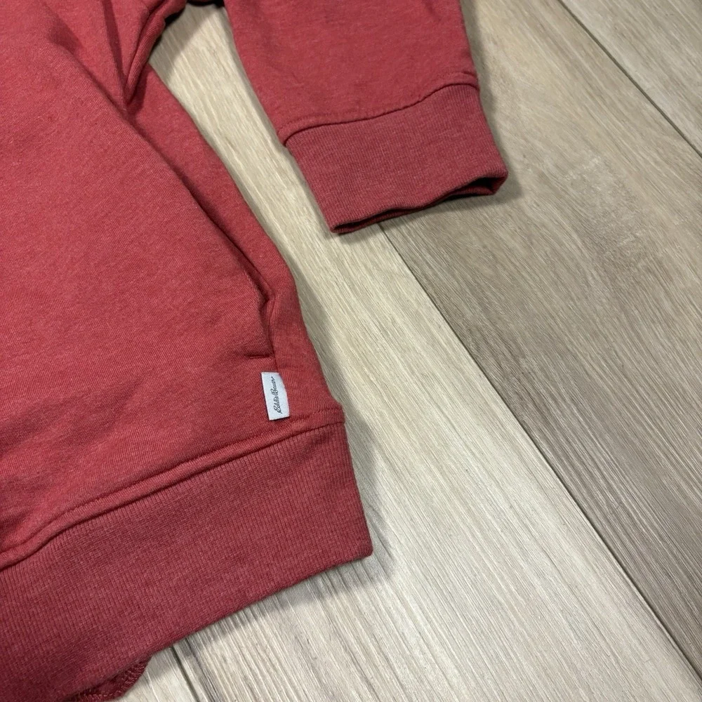 Eddie Bauer Women Red Pink Turtleneck Sweater XL Slouchy‎ Relaxed Pockets Soft